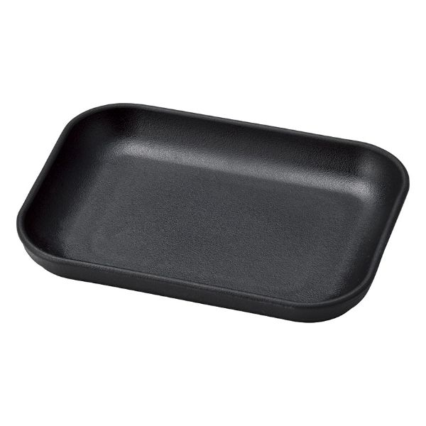 M11-653 耐熱角皿(小) 黒 マイン画像