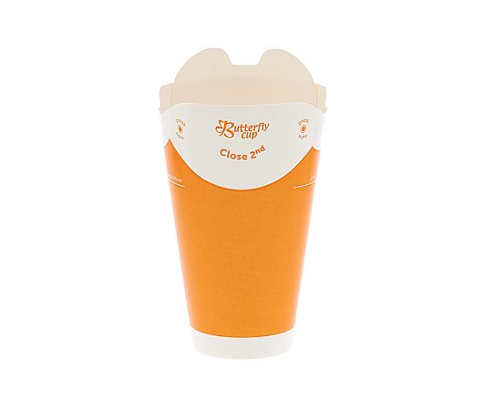 バタフライカップ 12オンスコールドシングル オレンジ 40個入画像
