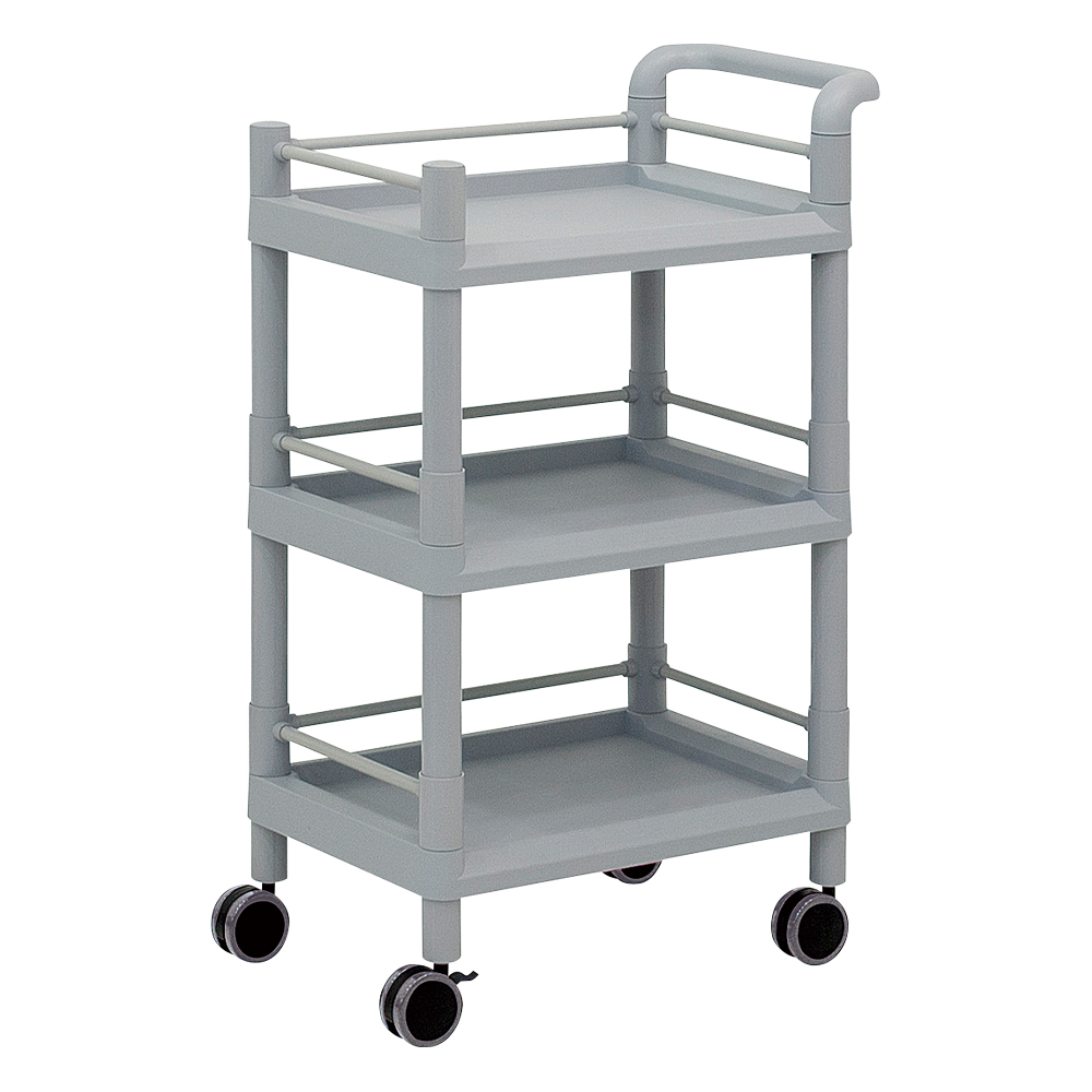 モバイルストレージカート　3段　598×370×905mm（ガード枠･ハンドル付)画像