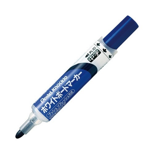 ホワイトボードマーカーノックル　中字丸芯　青１０本画像