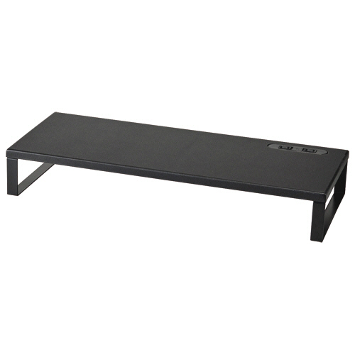 ｺﾝｾﾝﾄ付ﾓﾆﾀｰﾗｯｸ 幅560×高さ85mm ﾌﾞﾗｯｸ 1台画像