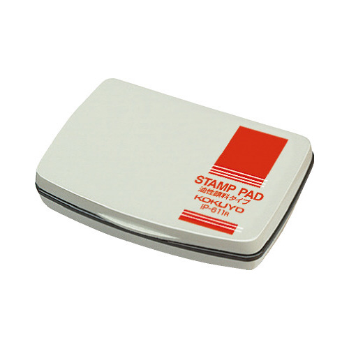 スタンプ台　顔料タイプ　小形　盤面６５×４０ｍｍ赤画像