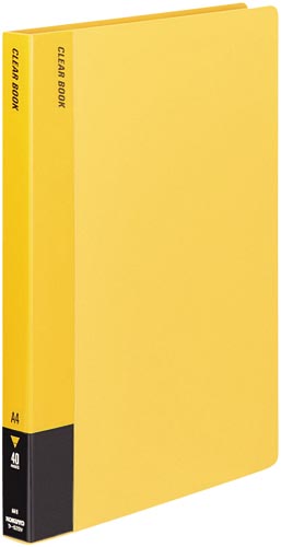 クリヤーブック固定式　Ａ４縦　４０Ｐ　黄　４冊画像