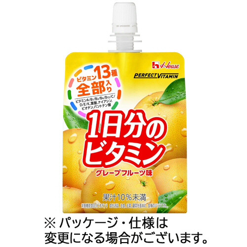 PERFECT VITAMIN 1日分のﾋﾞﾀﾐﾝｾﾞﾘｰ ｸﾞﾚｰﾌﾟﾌﾙｰﾂ味 180g 1ｹｰｽ(24ﾊﾟｯｸ)画像