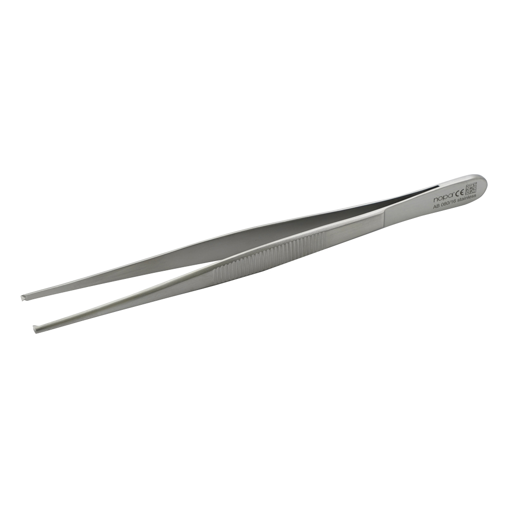 外科ピンセット　有鉤・直（細）　160mm画像