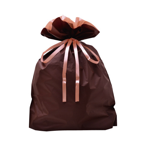 巾着袋　ブラウン　４５０×５６０＋１２０　１Ｐ画像