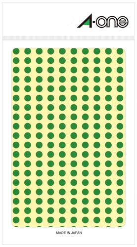 カラーラベル　丸型　５ｍｍ径　緑