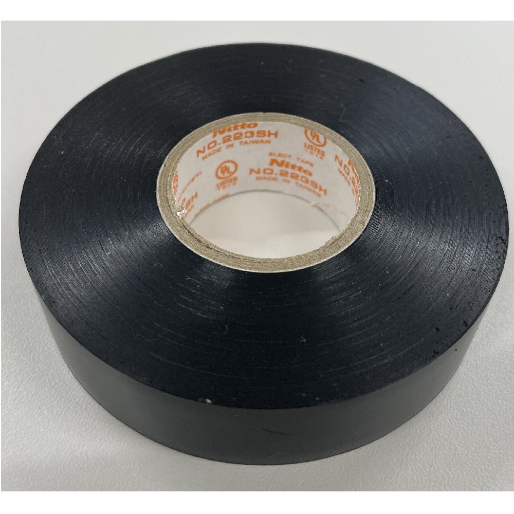ビニル粘着テープ 19mm×20m×0.19mm 黒画像