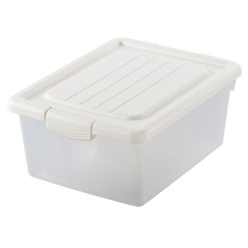 収納ボックス ハコス Sサイズ クリアホワイト画像