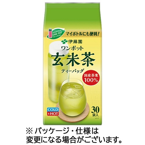 ワンポット 玄米茶 ティーバッグ 1袋(30バッグ)画像