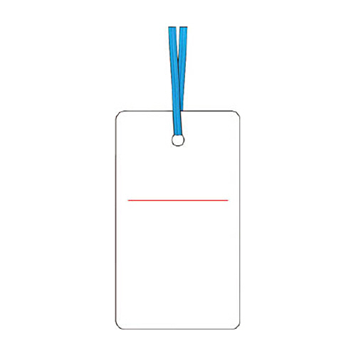 つくし ｹｰﾌﾞﾙﾀｸﾞ 荷札式 白無地 両面印刷 ﾋﾞﾆﾀｲ付き 1枚画像