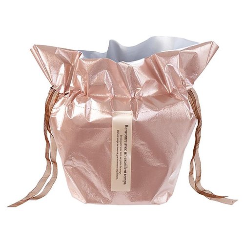 ラッピング用品 SHP-RIF6 シャイニーリボン付不織布カバー-6/ピンク(10枚) ヘッズ画像