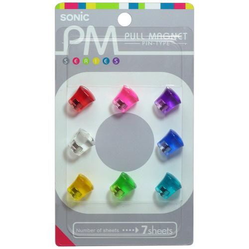 PM ﾌﾟﾙﾏｸﾞﾈｯﾄ ﾋﾟﾝﾀｲﾌﾟ 直径12×高さ13mm 色込 1ﾊﾟｯｸ(8個)画像