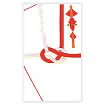 紅白7本 金封 祝無地 大阪折 1枚画像