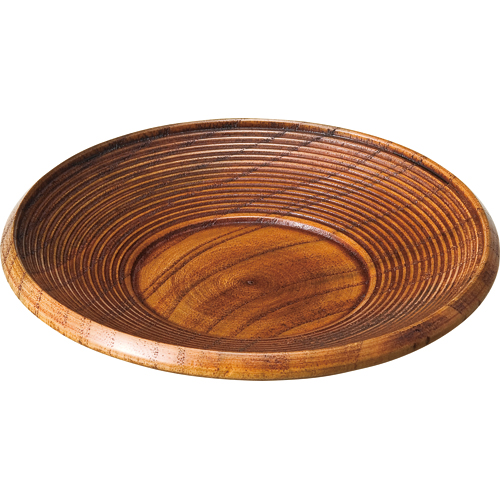 木製茶托 千筋 1ｾｯﾄ(3枚)