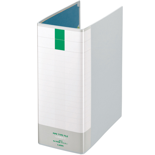 ﾊﾟｲﾌﾟ式ﾌｧｲﾙ(環境)両開きA4ﾀﾃ1000枚収容100mmとじ 背幅121mmﾗｲﾄｸﾞﾚｰ 1冊画像