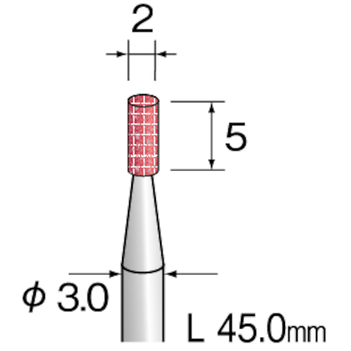 ﾐﾆﾓ 研削用ｺﾞﾑ砥石 WA ﾐﾃﾞｨｱﾑ#80 φ 2 1袋(10本)画像