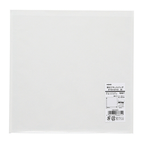 惣菜袋 窓付ﾌﾗｯﾄﾊﾞｯｸﾞ 白 210×210 1ｾｯﾄ(500枚:100枚×5ﾊﾟｯｸ)画像