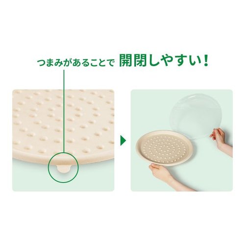 ピザ容器 WBピザ 10インチ パックスタイル 白いパッケージの蓋が開いて、ピザが収められている様子