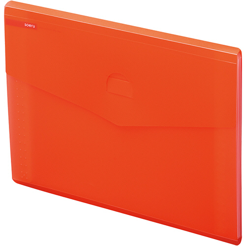 soeru ｽﾘﾑﾄﾞｷｭﾒﾝﾄﾌｧｲﾙ(ﾖｺ型) A4 6ﾎﾟｹｯﾄ ｻﾆｰﾚｯﾄﾞ 1ｾｯﾄ(5冊)画像