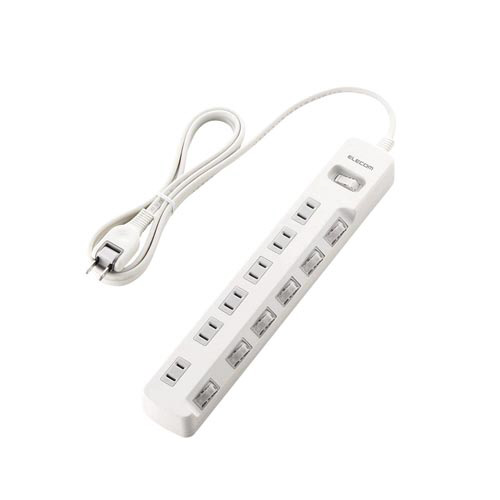 省エネタップ　一括＆個別スイッチ　６個口　２ｍ画像