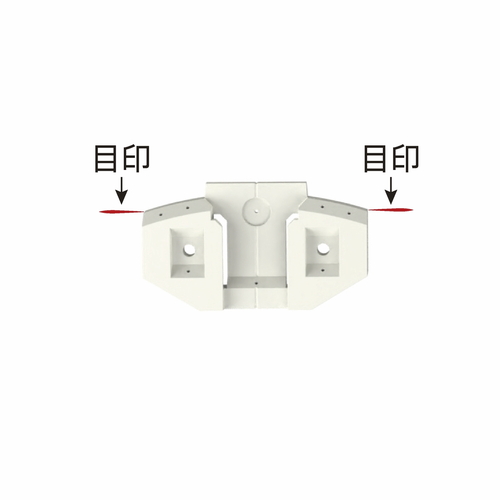 浮かせる家具ブラケット　2本用　LABRICO　ラブリコ 正面向きで取り付け用のネジが付属されたブラケットが2本並んでいる様子