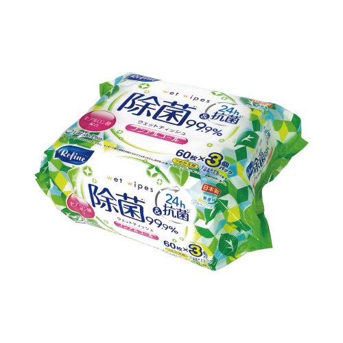 ノンアルコール除菌ウェットティシュ６０枚３Ｐ×１６画像