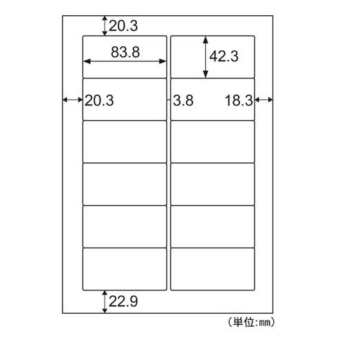 エコノミーラベル　業務用パック　１２面画像
