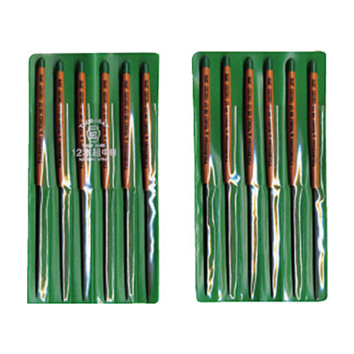 組ﾔｽﾘ 12本組(170mm) 三角 中目 1ﾊﾟｯｸ(12本)画像