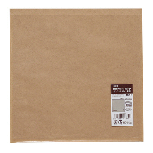 惣菜袋 窓付ﾌﾗｯﾄﾊﾞｯｸﾞ 未晒 210×210 1ｾｯﾄ(500枚:100枚×5ﾊﾟｯｸ)画像