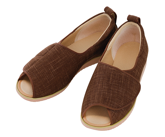 オープン和（なごみ）3E 片足 左のみ 茶 3L画像