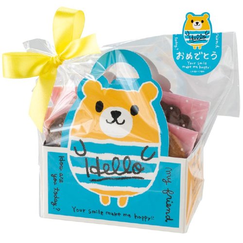 ギフト箱 コロコロアニマルダイカットボックス-1 クマ(20枚) ヘッズ クマの形をしたギフトボックスが多数並んだ様子
