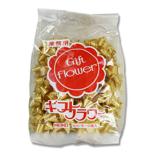 ギフトフラワー 業務用 １８ｍｍ ゴールド ５０個画像