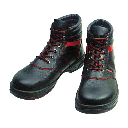 安全靴 編上靴 SL22-R黒/赤 25.0cm 1足画像