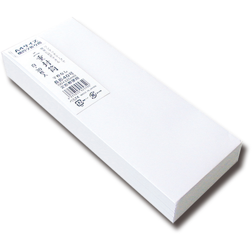 二重封筒 長40 80g/m2 〒枠なし 1ﾊﾟｯｸ(30枚)画像