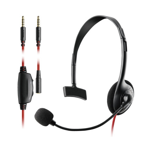 エレコム　有線ヘッドセット　片耳　ブラック