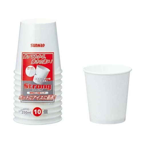 紙コップ ストロングカップ 250ml 10個入画像