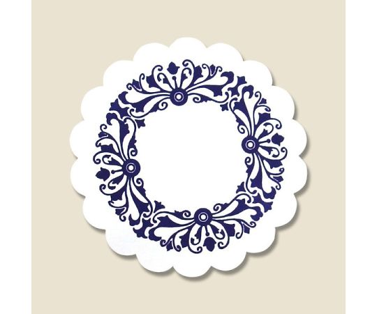 和風コースター　85　丸　0.6mm　花紺　200枚画像