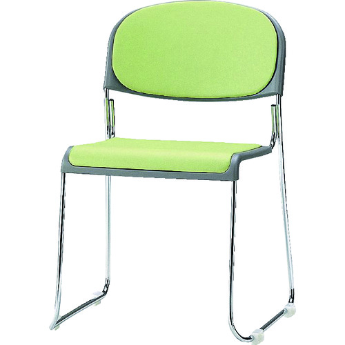 ＴＯＫＩＯ　ミーティングチェア（スタッキング）　ビニールレザー　リーフグリーン画像