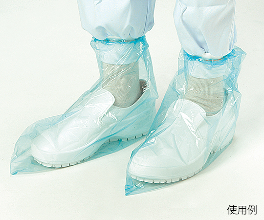 短靴用ポリエチレンシューズカバー　ブルー　500枚入画像