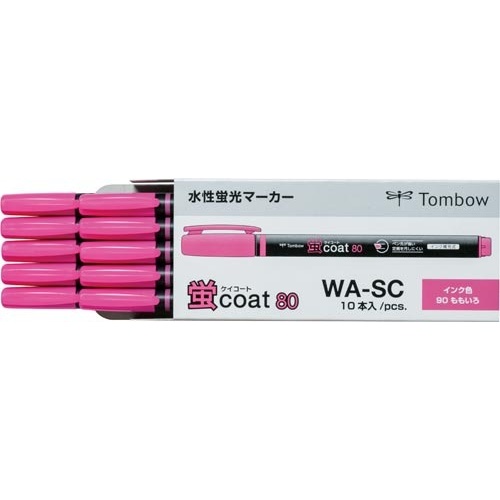 蛍光マーカー　蛍コート８０　桃　１０本画像