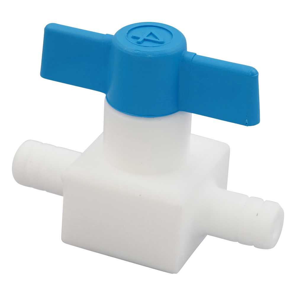 フッ素樹脂製二方コック(差し込み止)