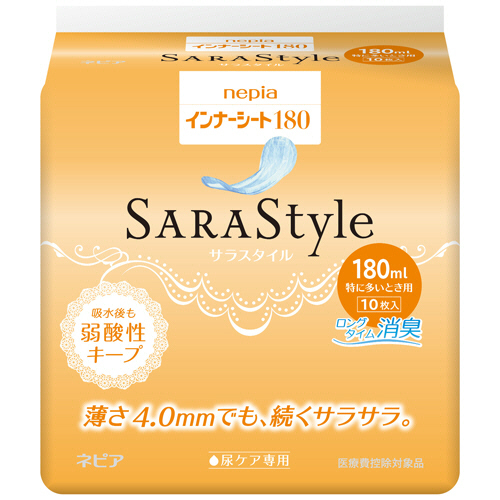 ﾈﾋﾟｱ ｲﾝﾅｰｼｰﾄ ｻﾗｽﾀｲﾙ 180 特に多いとき用 1ﾊﾟｯｸ(10枚)画像
