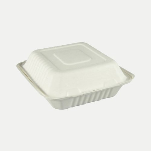 弁当容器 新ABランチ200-220-3 パックスタイル 透明な蓋の付いた容器が並んでいる様子