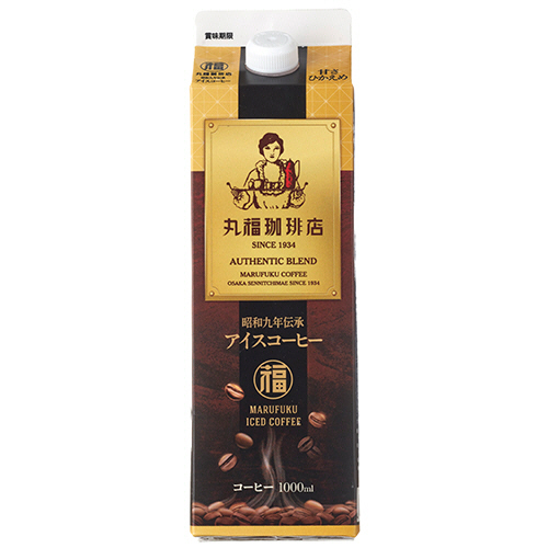 昭和九年伝承ｱｲｽｺｰﾋｰ 甘さひかえめ 1000mL 紙ﾊﾟｯｸ 1ｾｯﾄ(24本)画像