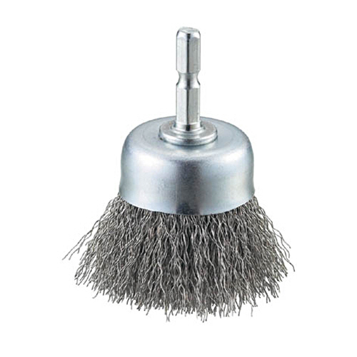 軸付ｶｯﾌﾟﾌﾞﾗｼ φ50×6 0.3mm ｽﾃﾝﾚｽ線 1個画像