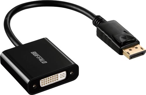 ＤＰ－ＤＶＩ変換アダプタ　ブラック