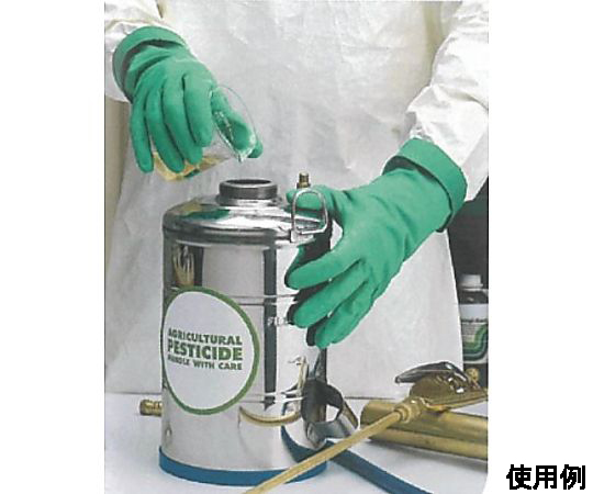 [XL/480mm] 手袋(ニトリルゴム) 薄手で透明感のある手袋が広げられた状態