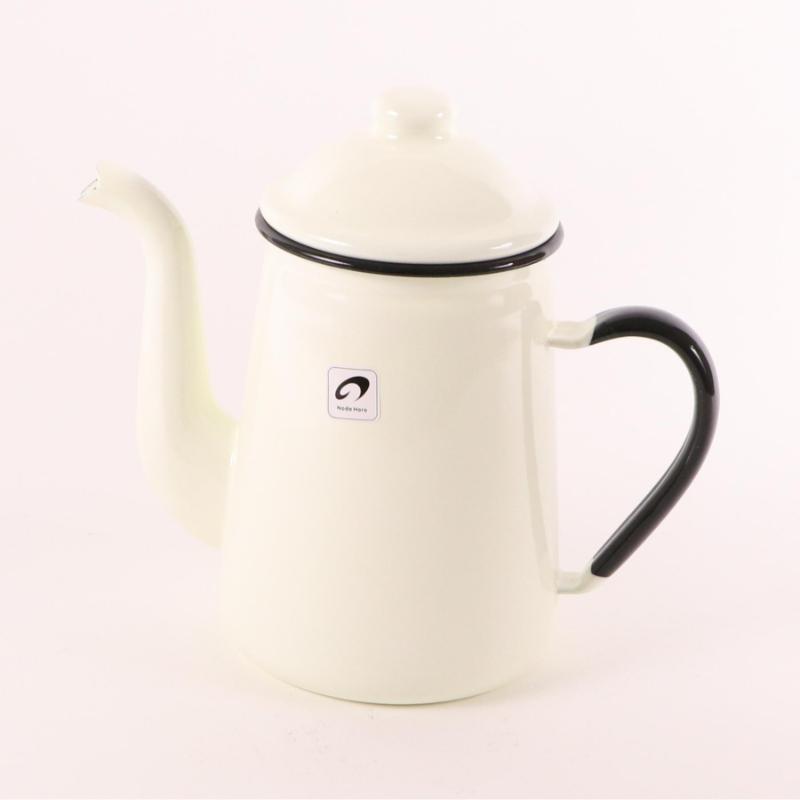 喫茶用品 野田琺瑯 コーヒーポットNo.11 白(アイボリー) 1000cc画像