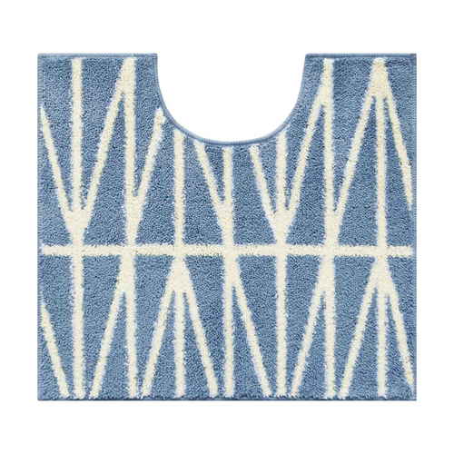 ナチュラルトイレマット 55×60cm （柄） ブルー画像
